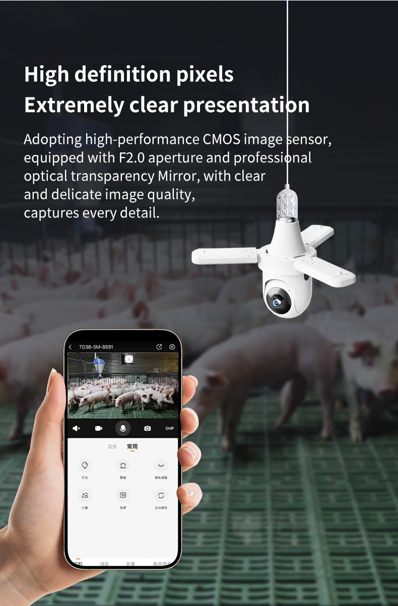 e27 bulb monitoring, wifi camera, 20-watt lighting lamp - dual-purpose lighting and monitoring.(图4)